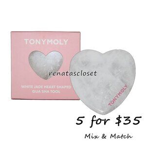 Tonymoly White Jade Heart Shaped Gua Sha Tool NWT/NIB